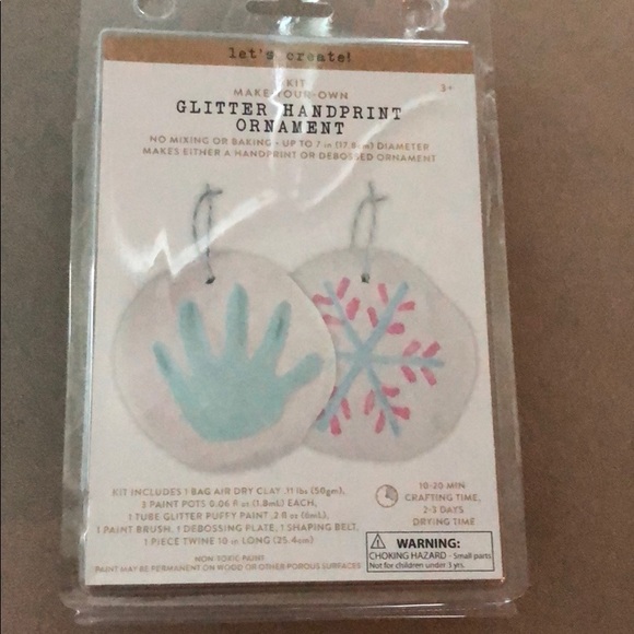 Other - Paw / Hand print keepsake Ornament DIY Kit Nwt